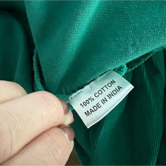 Holly Shae Emerald / Teal Corduroy Swing Dress - Picture 14 of 15